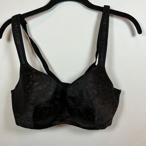 Curvy‎ Kate Black Floral Jacquard Full Coverage Comfort Bra Plus Size 40D